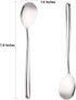 Miupoo Korean Soup Spoons, Stainless Steel Long Handle Tablespoon, Pack of 5