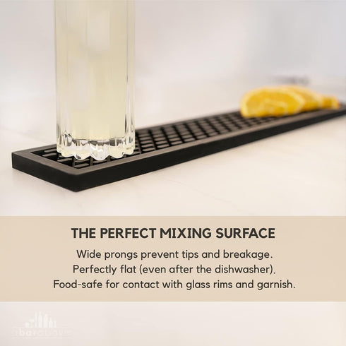 Premium A Bar Above Heavy Duty Bar Mat, Food Safe Silicone for Bartending, Coffee, Dish Drying Mats