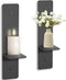 GWEUZMALL Wall Candle sconces Set of Two,GWEUZMAL Metal Candle Sconces, Black Wall Candle