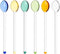 6PCS Colorful Tea Spoons, Long Handle Stirring Spoons for Home Kitchen Glassware