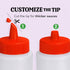 12 oz 3 Pack Norcalway Condiment Squeeze Bottles for Sauces - Leak Proof Oil, Syrup, Dressing Squirt Bottles