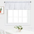 Curtain Valance, Waffle Weave Waterproof Window Valance for Bathroom, 60" x 15", White