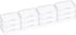 PATIKIL 6.5x4.5x2.5in Clear Storage Box, 12Pack Plastic Stackable Rectangle Organizer for Bead Jewelry and Crafts