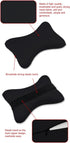 Tianmei 2 Pcs Memory Foam Car Headrest, Plain Color Neck Rest Support Pillow for Vehicle