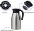 GiNT 64Oz Insulated Stainless Steel Coffee Carafe, Double Walled Vacuum Thermos for Keeping Hot (Silver, 1.9L)