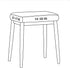 Pack 4 Deisy Dee Velvet Rectangle Vanity Stool Covers, Small Footstool Ottoman Covers of (Khaki)