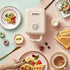 LIVEN Mini Waffle Maker with 3 Shapes Removable Plates, Electric Non-Stick Breakfast Machine, Pink