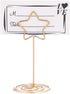 12pcs Gold-Star Shaped Table Number Holders, 3.35 inch Place Card Stands for Wedding, Party, Birthday