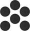 CIBI Food Storage Container Lids (4 Cups, Black - 6PK) for Pyrex and Anchor Round Glass Containers