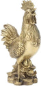 Rooster Figurine, Pure Brass Good Luck Chicken Statue, Feng Shui Ornament for Home Office Decoration