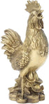 Rooster Figurine, Pure Brass Good Luck Chicken Statue, Feng Shui Ornament for Home Office Decoration