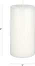 Mega Candles 3 pcs Unscented Solid White Pillar Candles – Hand Poured Premium Wax, 3 Inch x 6 Inch, Home Décor