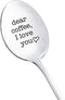 Coffee Spoons Gift for Him and Her, "Dear Coffee I Love You" Spoon for Coffee Lovers, Christmas and Birthday Gifts