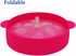 Mini Microwave Popcorn Popper, BPA Free Silicone Collapsible Popcorn Maker, Dishwasher Safe (Vibrant Pink)
