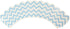 AllyDrew Standard Size Chevron Cupcake Wrappers, Set of 20, Blue