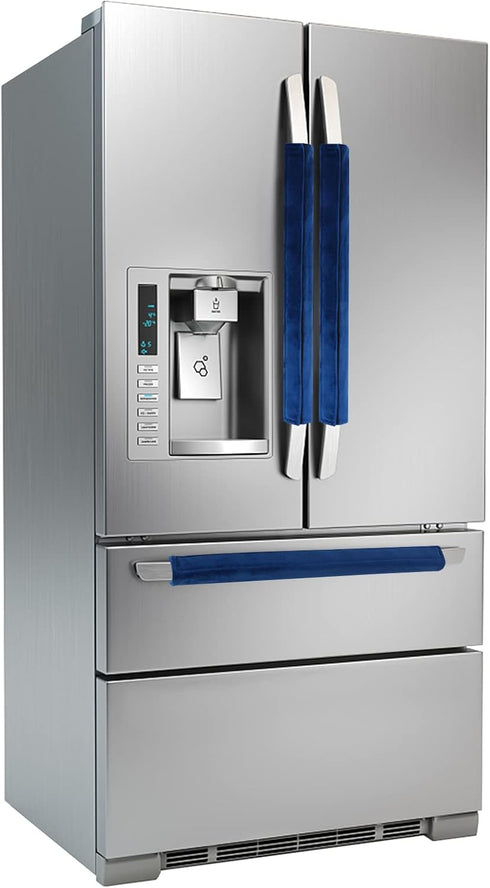3PCS Refrigerator Door Handle Covers, Kitchen Decor, Anti-Static Stains for Fridge Dishwashers, Blue