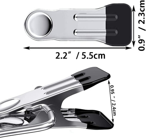 10PCS Small Stainless Steel Clothes Pins - Anti Rust Metal Laundry Grip Clips, Multipurpose Clothespins
