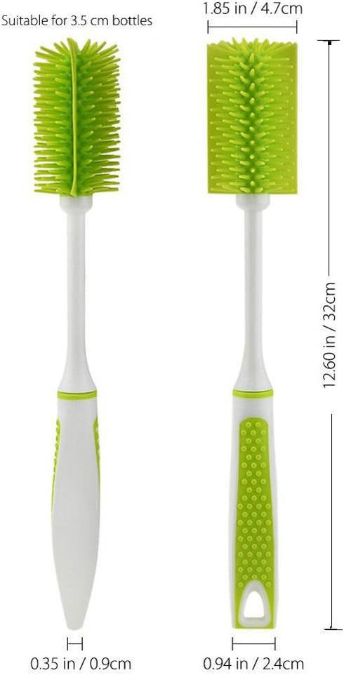 Bottle Brush Cleaning Set, Long Handle Dish Cup Scrubber for Non-Stick Pot, Pan, Bowl, Coffee Mugs