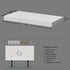 WELLAND White Floating Shelf with Motion Sensor Light, Wall Mounted Storage Shelf, Floating Nightstand for Bedroom