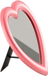BinaryABC Heart Makeup Mirror - Cosmetic Mirror Wall Desktop Mirror for Bedroom (Pink)