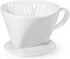 Ceramic Pour Over Coffee Dripper, Easy Manual Brew Maker - 3 Holes Flat Bottom Porcelain Slow Filter Cone for Home