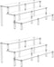 Acrylic Riser Display Shelf, 3 Tier Display Riser for Amiibo Funko POP Figures, Large Risers for Cupcake, Perfume