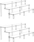 Acrylic Riser Display Shelf, 3 Tier Display Riser for Amiibo Funko POP Figures, Large Risers for Cupcake, Perfume