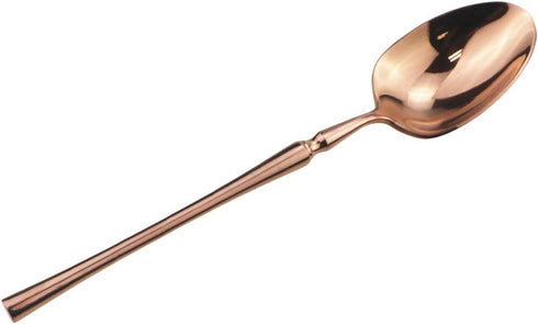 Copper Silverware Set, 5-Piece 18/10 Stainless Steel Flatware Cutlery Set, Mirror Finish, Dishwasher Safe