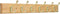 Franklin Brass R33120K-PNB-R Heavy Duty Coat and Hat Hook Rack - 26-1/2 in. Lacquered Pine and Brass