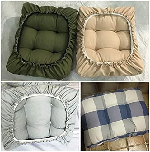 TINTON LIFE 12"x16" Padded Rectangle Bar Stool Cover Cushion with Elastic Fabric Satori Stool Seat Cushion for Metal