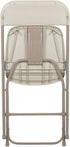 2 Pack 650LB Flash Furniture Hercules Series Plastic Folding Chair - Beige - Weight Capacity Comfortable Event