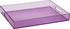 Sooyee Violet Clear Acrylic Serving Tray with Handles,16" x 12" Decorative Tray