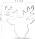 5 inch Large Christmas Reindeer Face Cookie Cutter, Stainless Steel