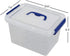 Ggbin 4 Pack 6 Quart Latching Storage Box - Small Lidded Storage Container Bin with Handle, Clear