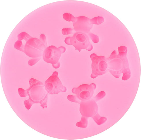 Bear Silicone Fondant Molds for Cake Decoration, Chocolate Candy Molds