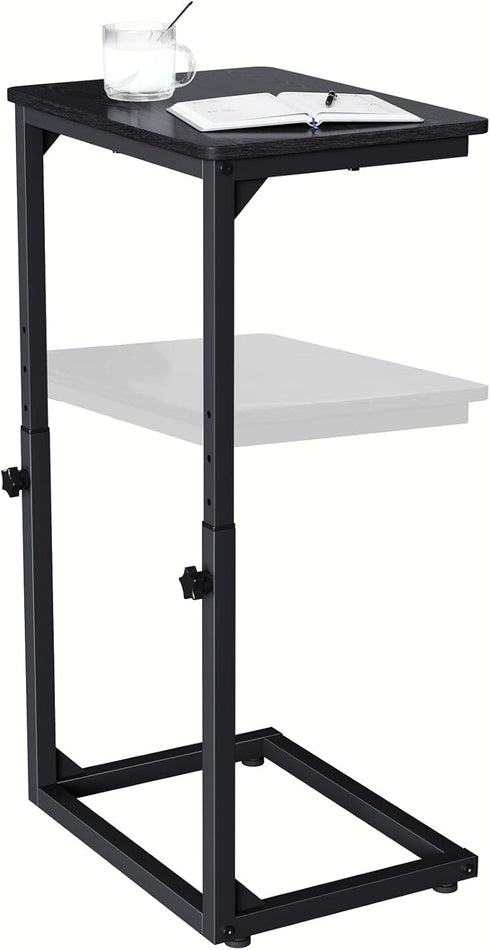 NEFROM 7-Level Adjustable C-Shaped End Table, Small Side Table for Couch, Sofa TV