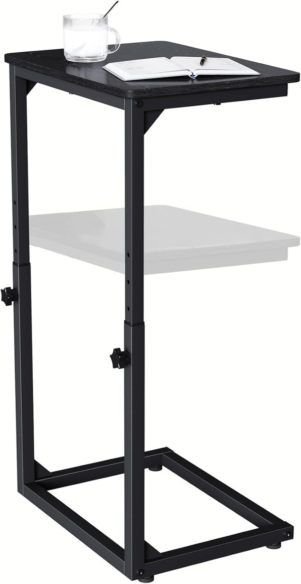 NEFROM 7-Level Adjustable C-Shaped End Table, Small Side Table for Couch, Sofa TV