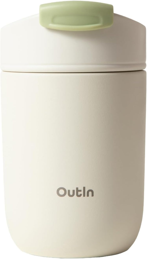 OutIn Travel Tumbler, Outdoor Insulated Coffee Tumbler with Leak-Proof Flip Lid, 12