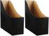 Black Magazine Holder (2 Pack), 10.6'' H × 10.2'' L × 3.5'' W, Magazine File Holder for Home, Office, Desk Storage Box