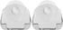2X kwmobile Razor Holder with Suction Cup - Self-Adhesive Shaver Wall Mount - Bathroom Organizer for Glass and Tiles