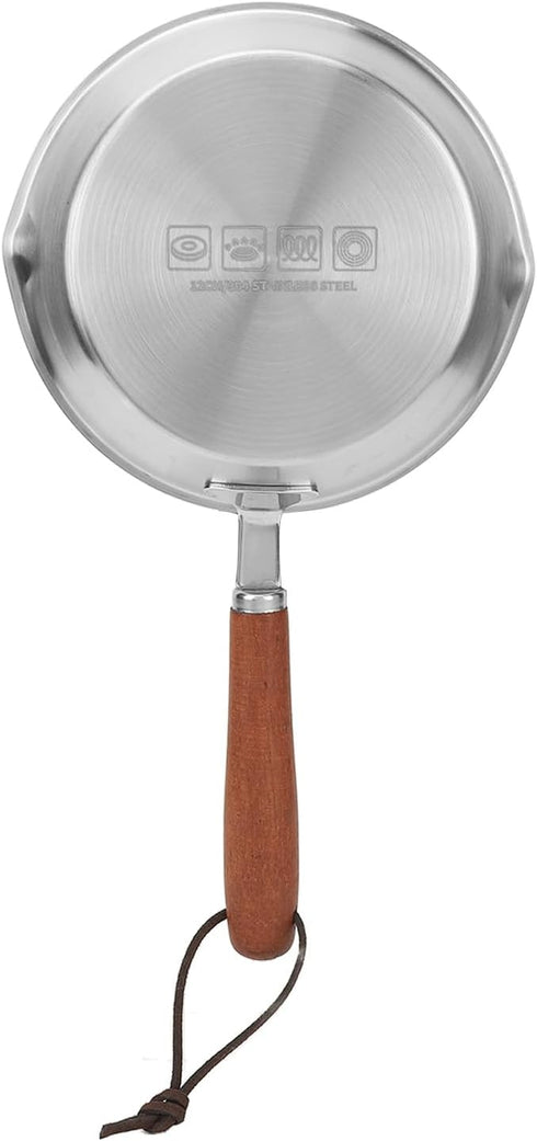 Non-Stick Frying Pan, 12CM Skillet Omelette Pan for Induction Cooking, Gas or Electric, Stainless Steel Egg Frying
