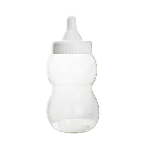 Homeford Jumbo Milk Bottle Coin Bank Baby Shower Plastic Container, 13-inch, White
