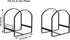 LINFIDITE 2 Pack Plate Holder Organizer, Large Dish Storage Rack for Cupboard and Countertop, Non-Slip & Rustproof Black