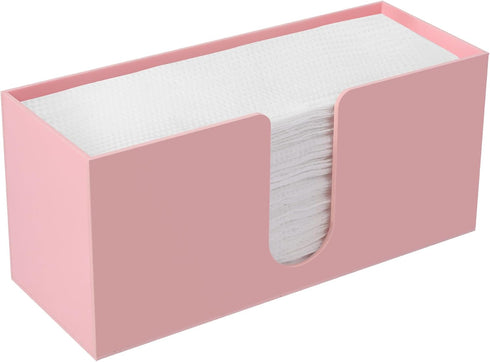 Acrylic Paper Towel Holder Countertop, Pink Paper Towel Dispenser, Napkin Holder, Suitable