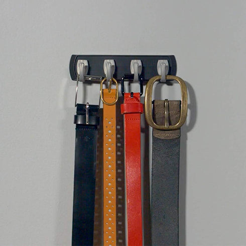 HIGH & MIGHTY 515306 Key Rail Organizer Hook Rail, Easy Tool-Free Dry Wall Installation, Small, Black & Silver