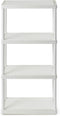Gracious Living 4 Shelf Organizer System for Home, Garage, Basement, and Laundry - Fixed Height, White