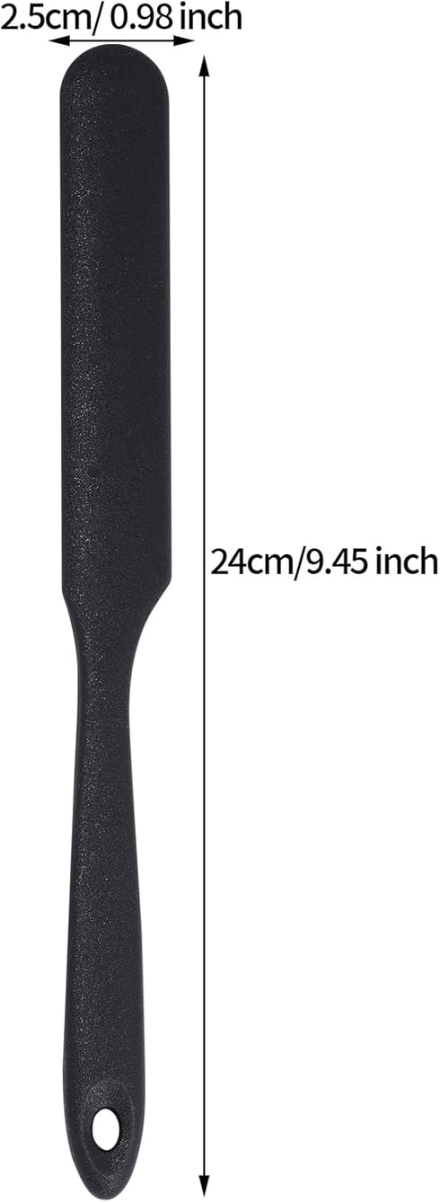 2pcs Silicone Spatulas Heat Resistant Jar Spatulas Cake Cream Butter Spatulas with Long Handle Non-Stick Kitchen Baking Cooking Resin Craft Stirring Mixing Scraper Tool (Red, Black) by SUMERSHA