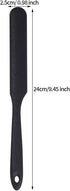 2pcs Silicone Spatulas Heat Resistant Jar Spatulas Cake Cream Butter Spatulas with Long Handle Non-Stick Kitchen Baking Cooking Resin Craft Stirring Mixing Scraper Tool (Red, Black) by SUMERSHA