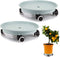 Skelang 2-Pack 13.39' Plant Caddy with Water Drawer, Movable Planter Dolly, Plant Stand