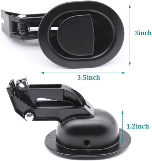 2Pcs Universal Heavy-Duty Metal Recliner Release Pull Handles, Fits Ashley, Lazy Boy, Most Brands, 3" x 3.5"